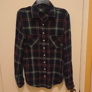 Aeropostale Multicolor Plaid Button-Down Shirt